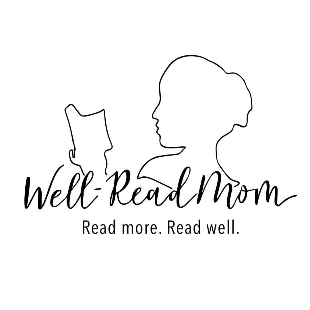 Well Read Mom Logo created in black and white